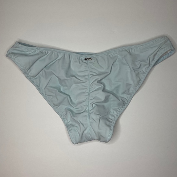 PINK Baby Blue Ruched Bathing Suit Bottom - Picture 1 of 2